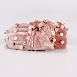 Pink and pearls Headband